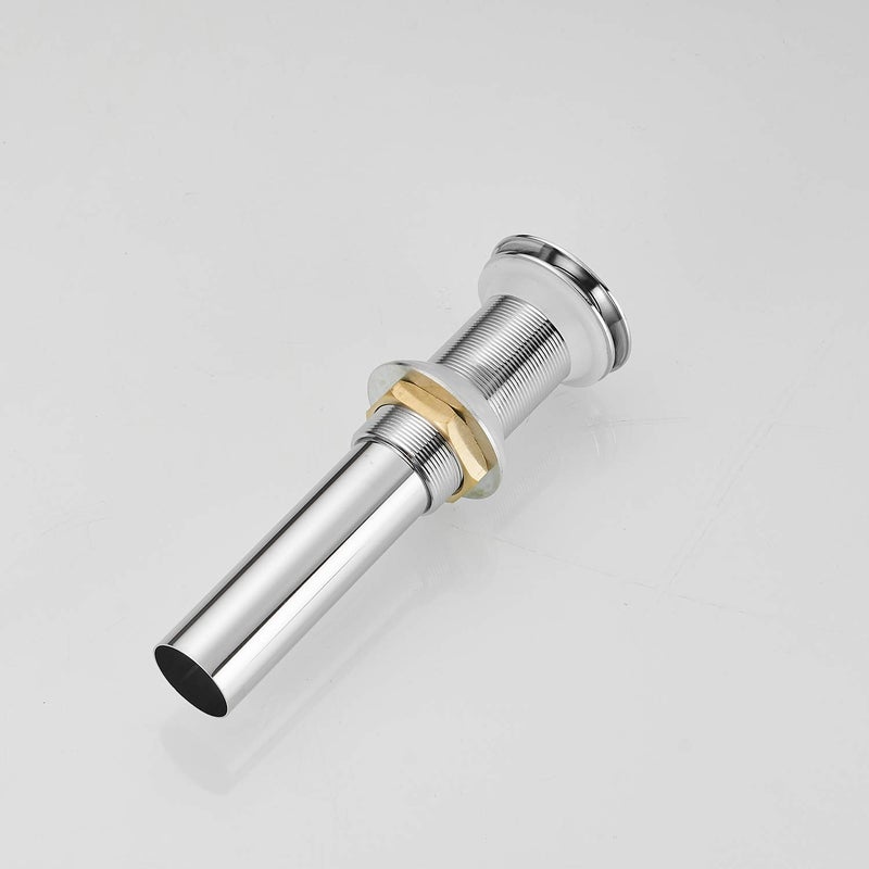 BWE Chrome Pop Up Sink Drain Fits Bathroom Standard Sink Hole 1-1/2" to 1-3/4"Bathroom Faucet Vessel Vanity Sink Drain Stopper Without Overflow - Image 3